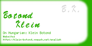 botond klein business card